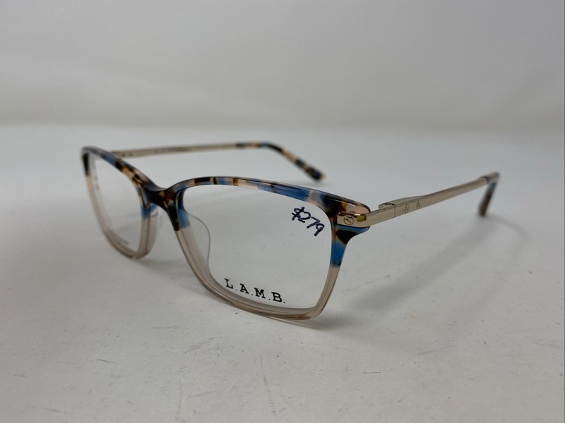 LAMB LA135 TEA 50-16-135 B:35 Brown Marble Full Rim Eyeglasses Frame VL84 gallery
