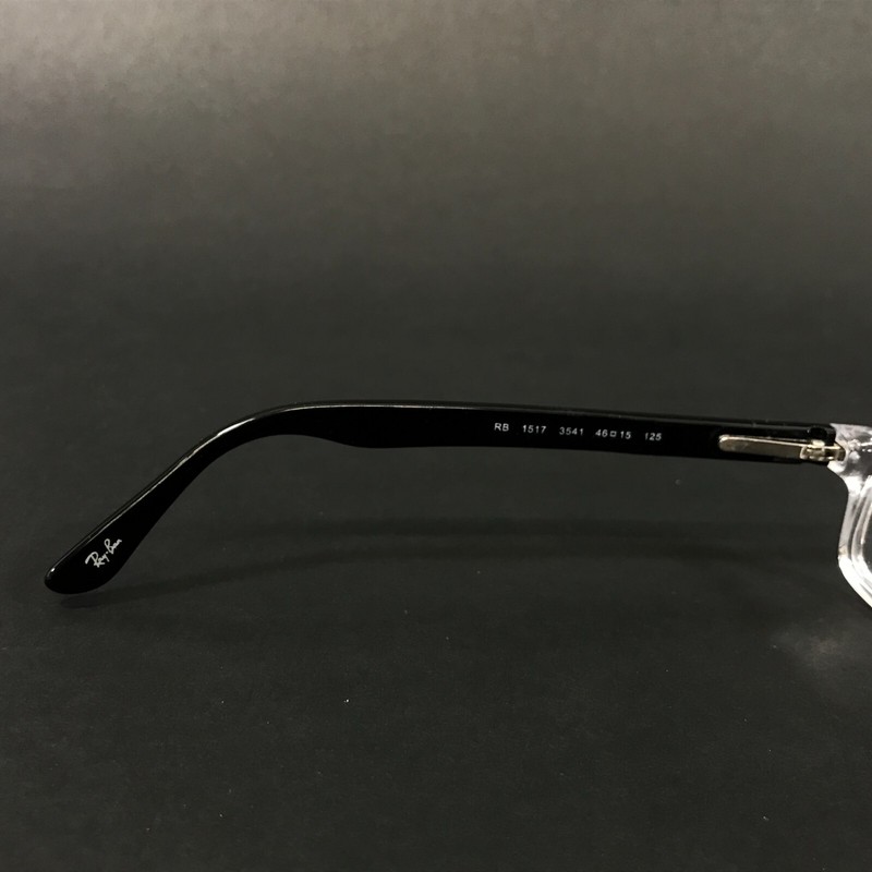 Ray-Ban Kids Eyeglasses Frames RB1517 3541 Black Clear Rectangular 46-15-125 gallery