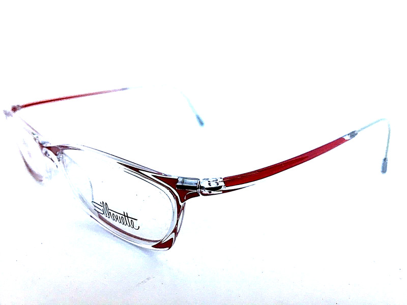 New Super Light Silhouette SPX51671 53mm Clear Red Women's Eyeglasses E1 gallery