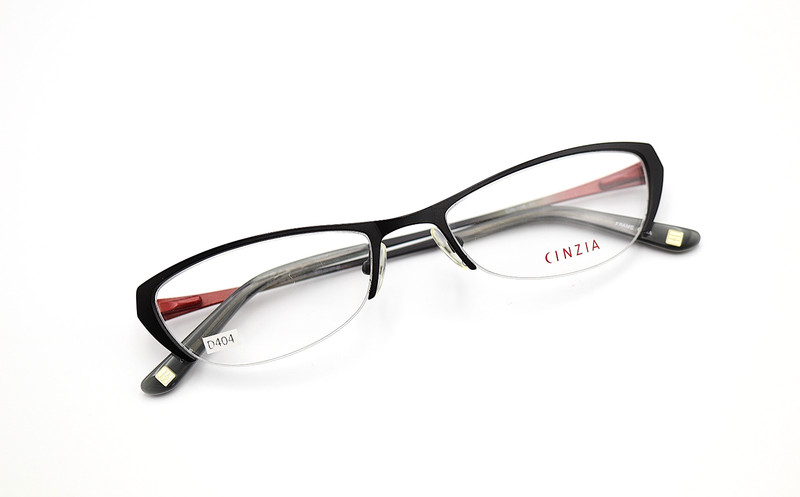 CINZIA CIN-196 Col 1 Satin Black 52-18-135 Eyeglass Frame Flex Hinges D404