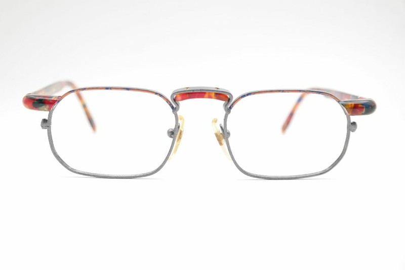 Vintage Essilor EE MOD.750 COL.518 51[]19 140 Gray Multicolor Oval Glasses NOS