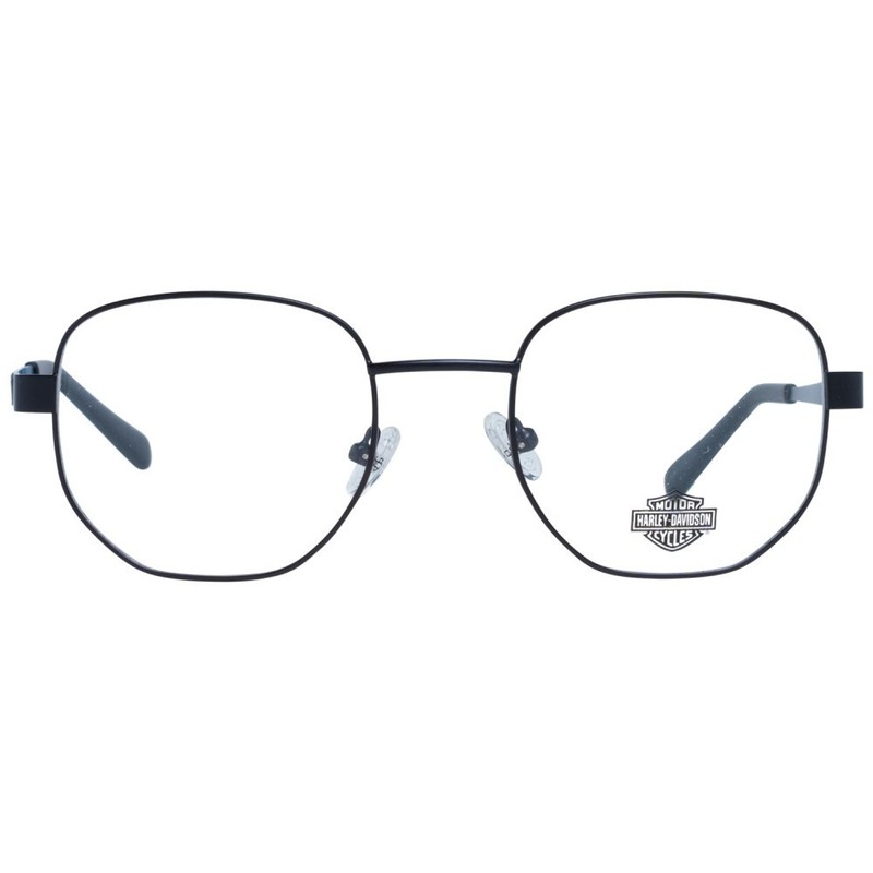 Harley Davidson HD0881 002 Matte Black Metal Round Eyeglasses Frame 50-21-145 HD