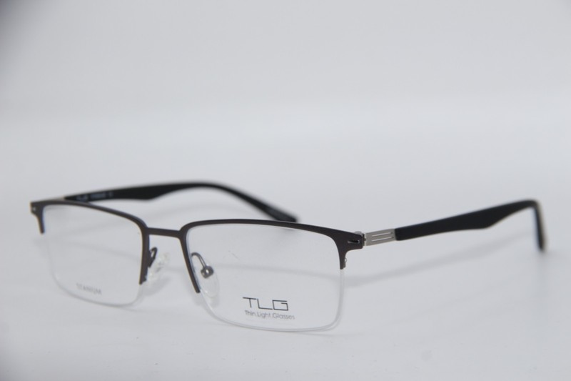 NEW THIN LIGHT GLASSES TLG NU018 C02 GRAY BLACK AUTHENTIC EYEGLASSES 54-18