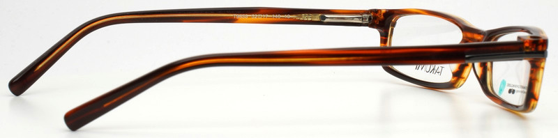 TAKUMI T9658 Clip 010 Brown Horn Unisex Rectangle Eyeglasses 52-17-140 B:24 gallery