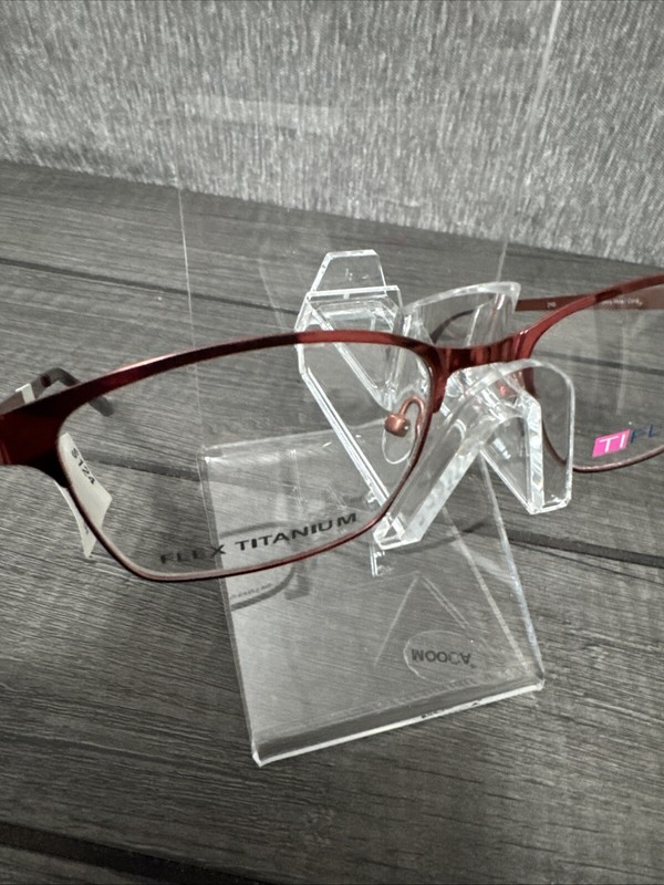 Ti Flex WP TFL2103 Flex Titanium Eyeglasses Frame Shiny Wine 52-16-135 NWT gallery