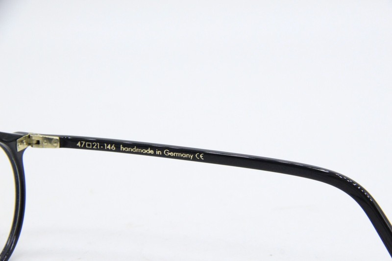 NEW LUNOR A5 MOD. 237 COL. 01 BLACK GOLD AUTHENTIC EYEGLASSES W/CASE 47-21 gallery