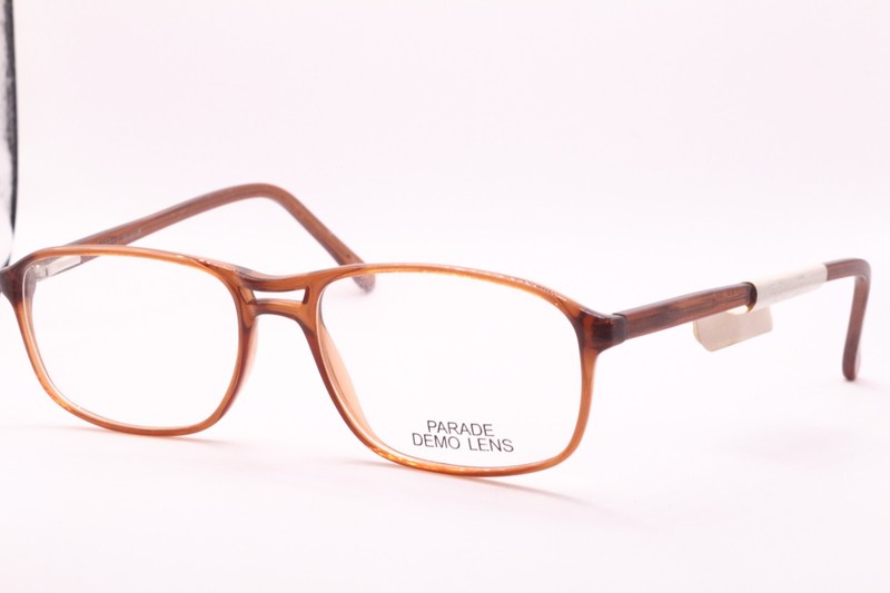 NEW PARADE CRYSTAL DARK BROWN AUTHENTIC DESIGNER FRAMES EYEGLASSES 55-16