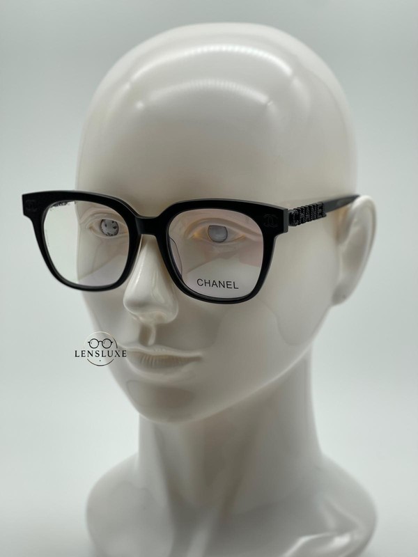 NIB CHANEL CH0748 Black Acetate Eyeglasses Frames with Signature Black Logo