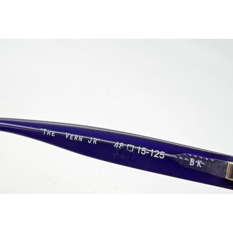 The Vern Jr BK Eyeglasses Frames 48-15-125 Black Purple Square Full Rim Glasses gallery