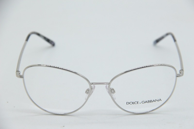 NEW DOLCE & GABBANA DG 1301 05 SILVER BLACK AUTHENTIC EYEGLASSES 53-15 gallery