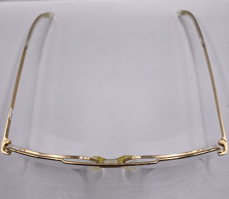 LOGO PARIS 196 GOLD HALF RIM AVIATOR FRAMES 57-16-140 @3 gallery