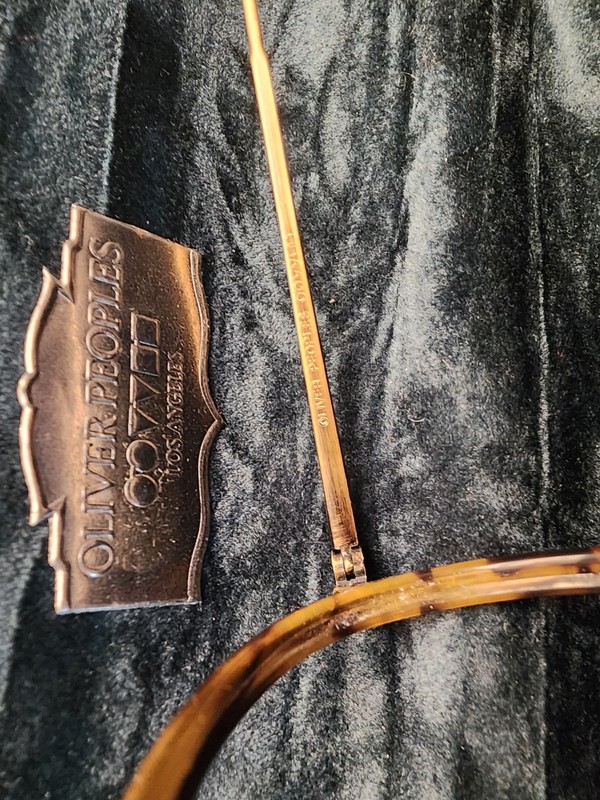 Vtg Oliver Peoples MP-2 140 AG Tortoise/antique Brass Round Frame W/case Japan gallery