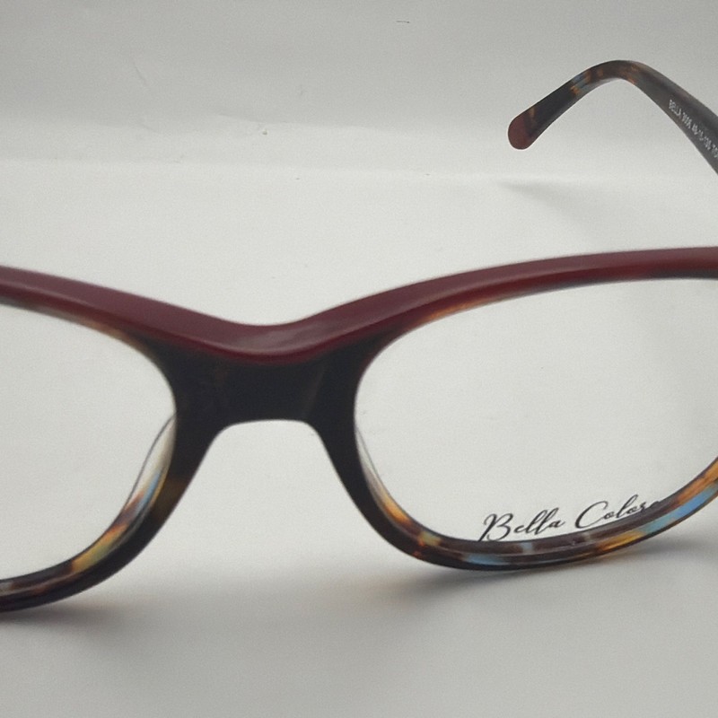 Bella Colore BELLA 3006 49/15 135 Tortoise/Red Plastic Full Rim Eye Frames 4988 gallery