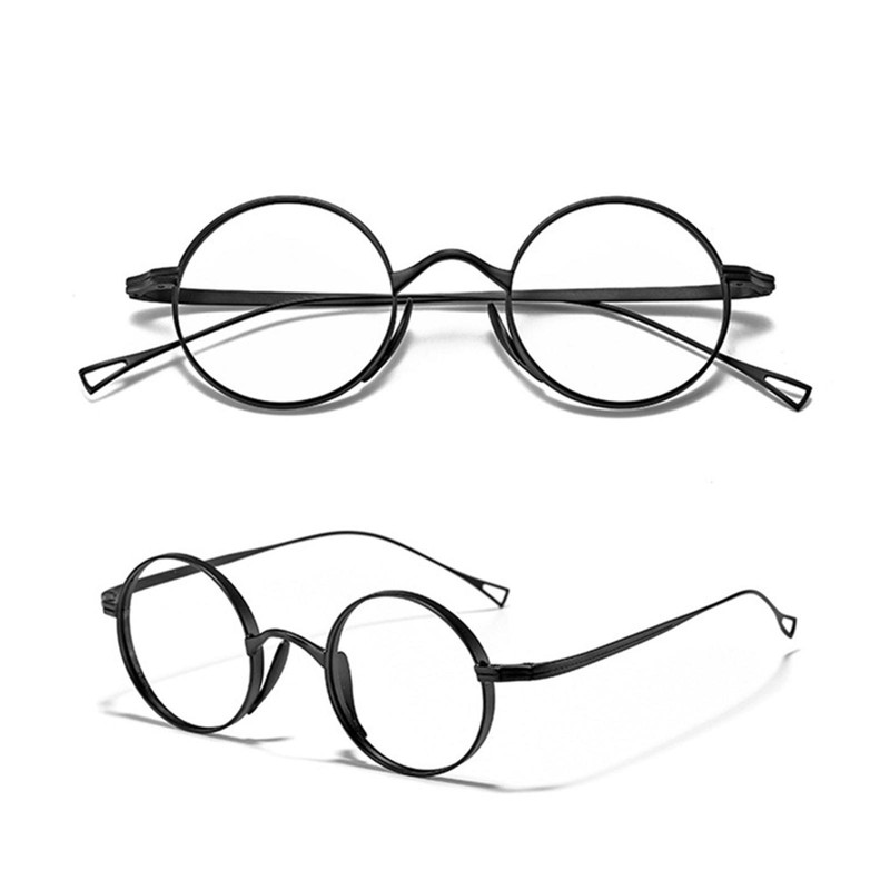 Unisex Classic Titanium Retro 45mm Spectacle Glasses Round Eyeglass Frames A gallery