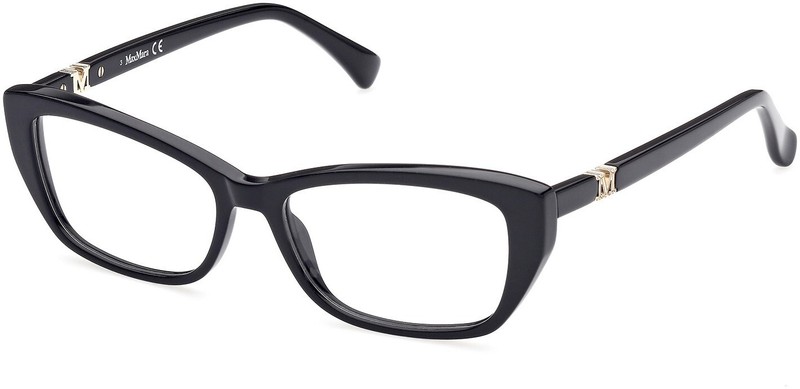Max Mara MM5035 001 Black Plastic Cat Eye Optical Eyeglasses Frame 52-15-140