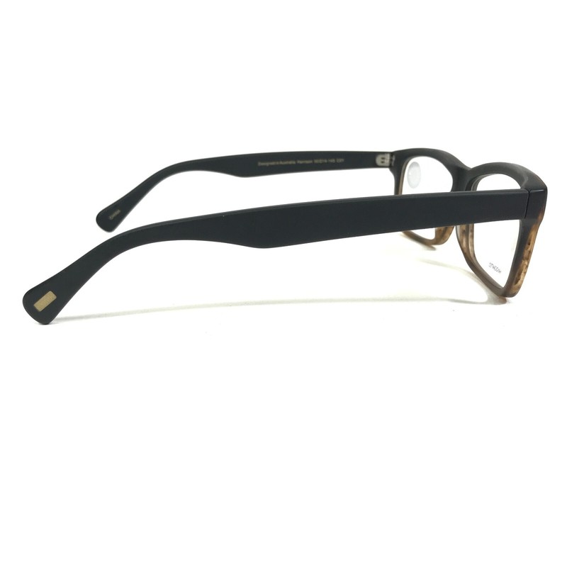 Iconik Eyeglasses Frames Harrison C01 Black Brown Rectangular Full Rim 55-14-145 gallery