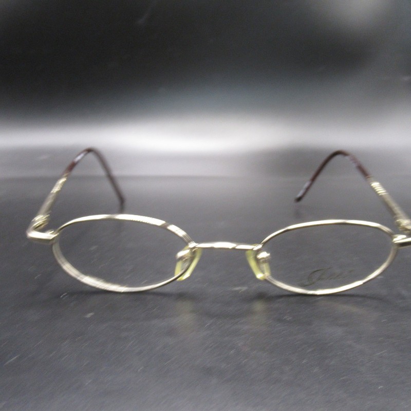 Jubilee 5602 Gold Metal Oval Eyeglass Frames 43-19-130 Full Rim Women’s/Unisex