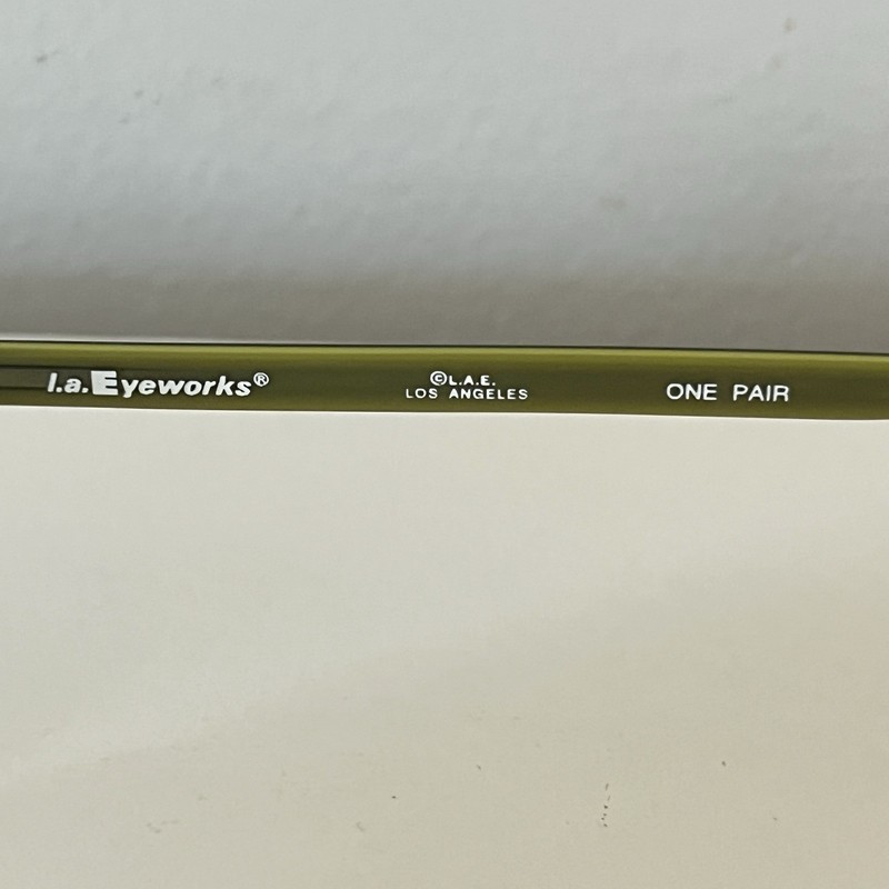 l.a. eyeworks Skates Eyeglasses Frames Grey Lime Green Round Made In Japan gallery