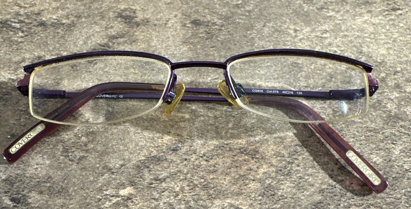 Covergirl CG805 Col 078 Half Rim Purple Flex Eyeglasses Frame 48-18-135-22 G26