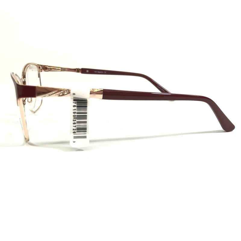 SuperFlex Eyeglasses Frames SF-537 S106 Red Gold Cat Eye Square 55-17-140 gallery