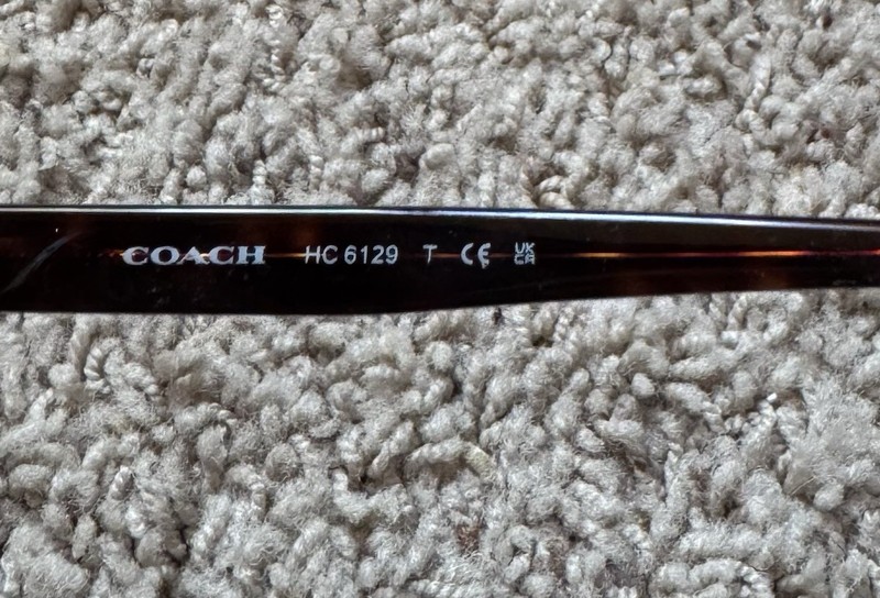 Coach HC6129 5446 Black/Tortoise Eyeglasses Frames Only 54-16-140 Glasses 6129 gallery