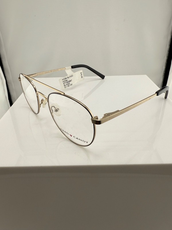 Hard Candy HC54 BLKGD Black Gold Eyeglass Frame 51 19 140 NWT gallery
