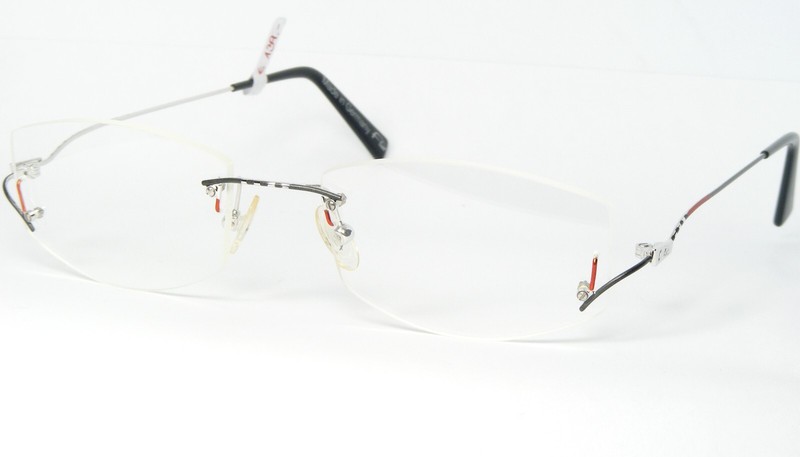 Flair Jet Set 702 693 SILVER /CHARCOAL BLACK /RUST RED EYEGLASSES 51-18-135mm