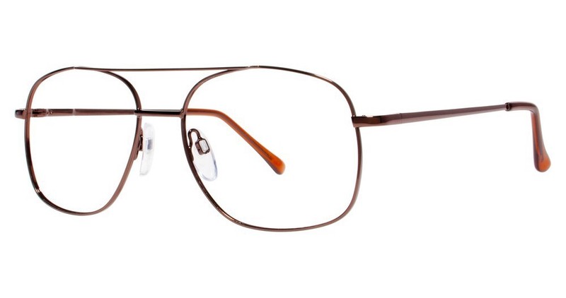 MODERN OPTICAL JAMES MEN’S METAL EYEGLASSES 58-17-145 COFFEE WITH SOFT CASE