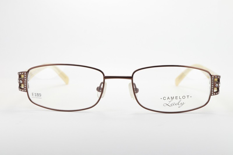 CAMELOT LADY MARILYN in Brown Henna 52-18-135 Eyeglass Frames Flex Hinges E189 gallery