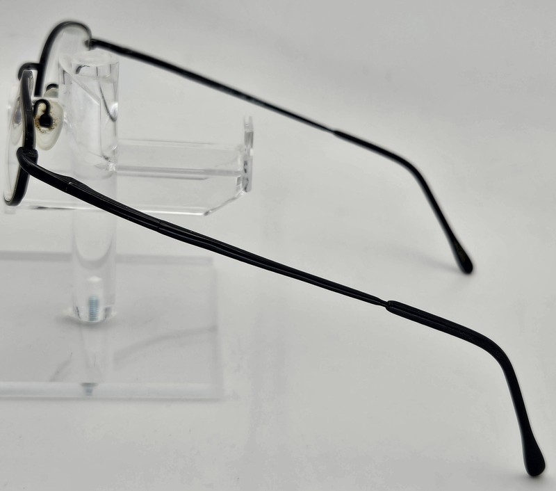 John Lennon Oval Eyeglasses 45-21-140 Black Metal Italy Unisex Frames Only E6 gallery