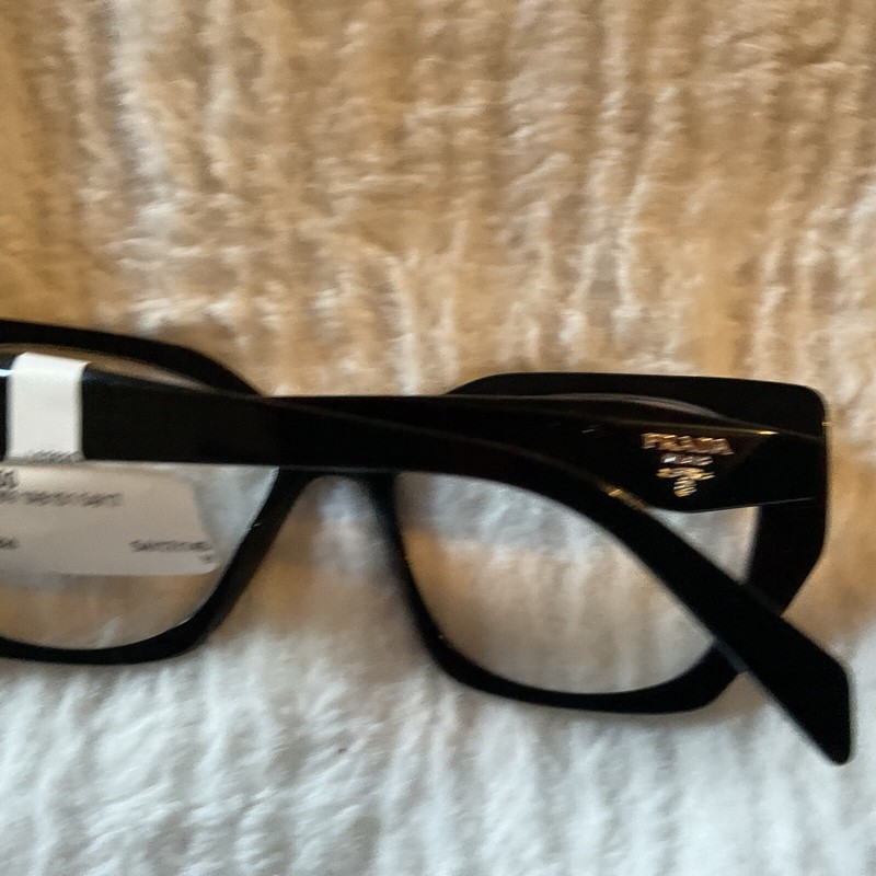 New PRADA Cat-Eye Eyeglasses VPR 18W 1AB-1O1 54-17 145 Shiny Black CatEye Frames gallery