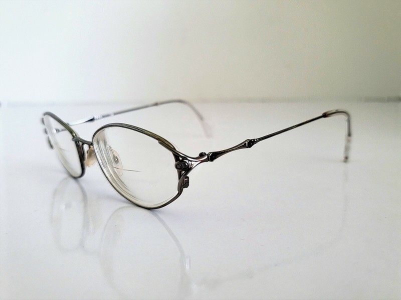 Christian Dior SD 3539 Silver Braun Oval Eyeglasses Frames 50 [ ] 20 128mm