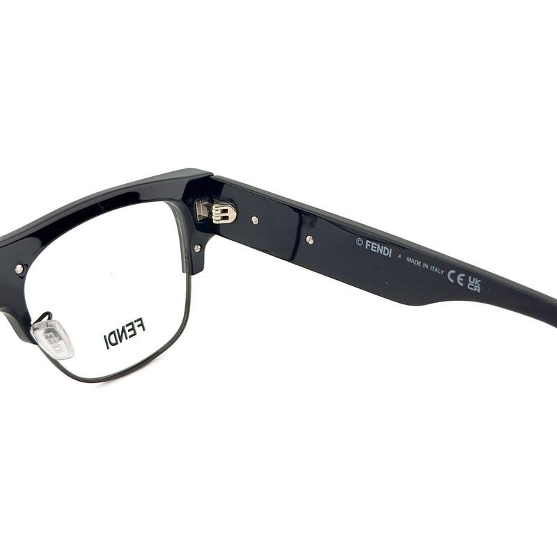 FENDI FENDIGRAPHY HOBO LOGO 50095 001 Black Eyeglasses Optical 53mm FE50095U gallery