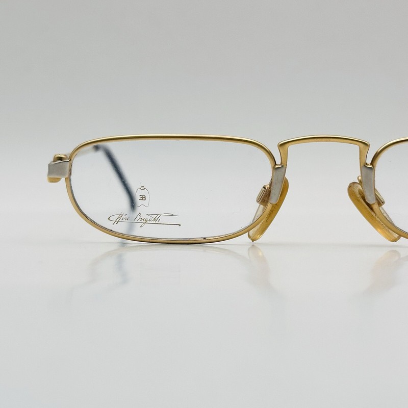 Bugatti eyeglasses Men Ladies Oval Gold Silver Mod. EB 606 Reading Ettore New gallery