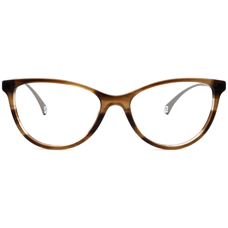 Chanel Women's Eyeglasses 3423 c.1700 Taupe Horn Cat Eye Frame Italy 53[]16 140 gallery