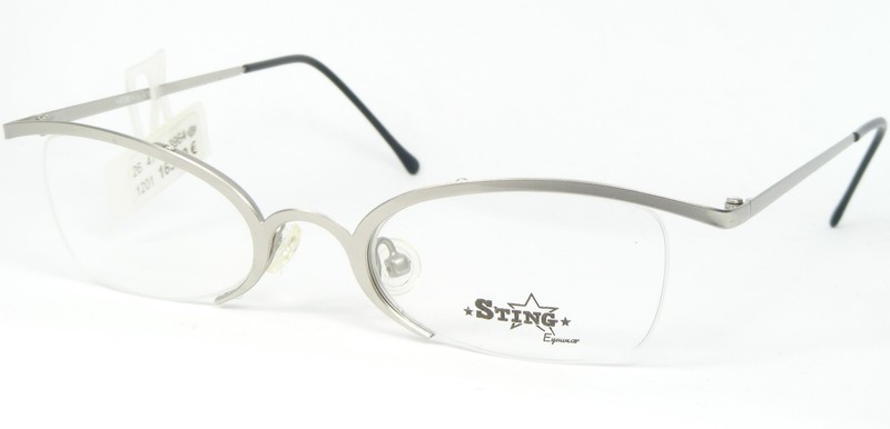 Vintage NOS STING by ATAIR 3964 615 SILVER EYEGLASSES GLASSES FRAME 46-19-134mm