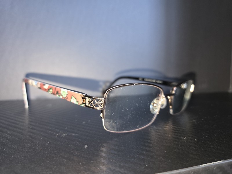 Vera Bradley Women’s Half-Rim Frames Only – Vera Bradley Bordeaux Blooms