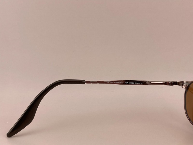 Ray Ban Sunglasses FRAME ONLY RB 3023 Highstreet 014/84 Brown Oval Italy 55mm gallery