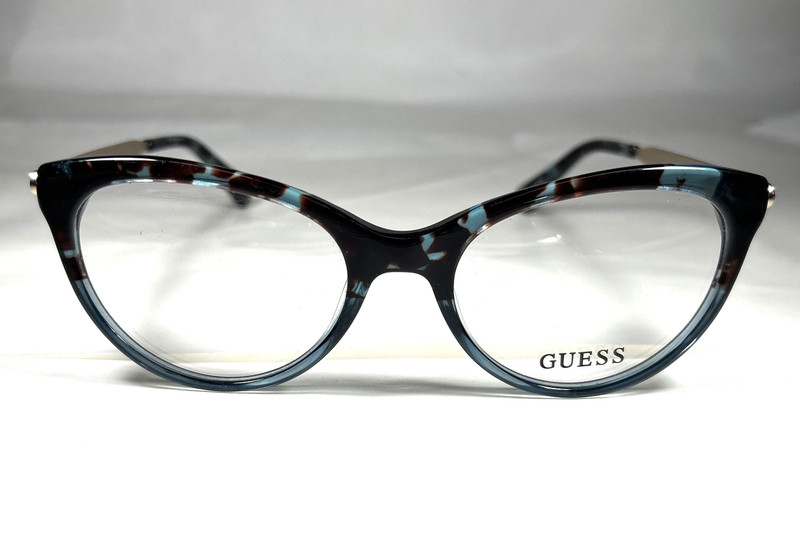 Guess GU2462 BL Eyeglasses Frame Blue Tortoise 2462, Size: 51-18-135 gallery