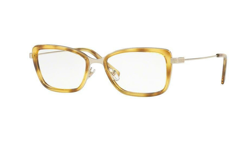 Versace Eyeglasses VE 1243 1400 Pale Gold/Havana, Size 52-17-140