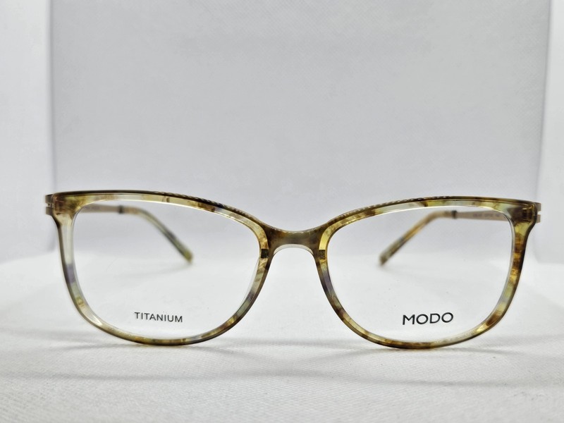 MODO 4557 52-17-142 HNGTT Honey Green Tortoise Titanium Eyeglasses Frames