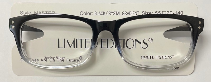 EYEGLASSES for MEN LIMITED EDITIONS EYEWEAR MASTER BLACK GRADIENT FAST SHIPPING