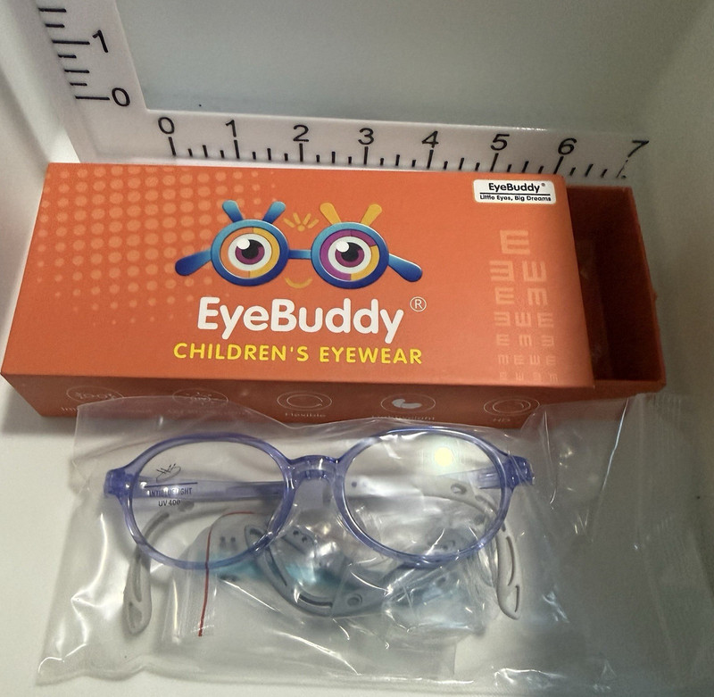 EyeBuddy MM5871 Kids Round Eyeglass Frames Purple 43-15 135 Flexible