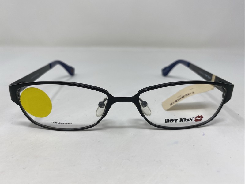 Hot Kiss HK66 BLK 52-16-135 Black/Blue Metal Full Rim Eyeglasses Frame U733