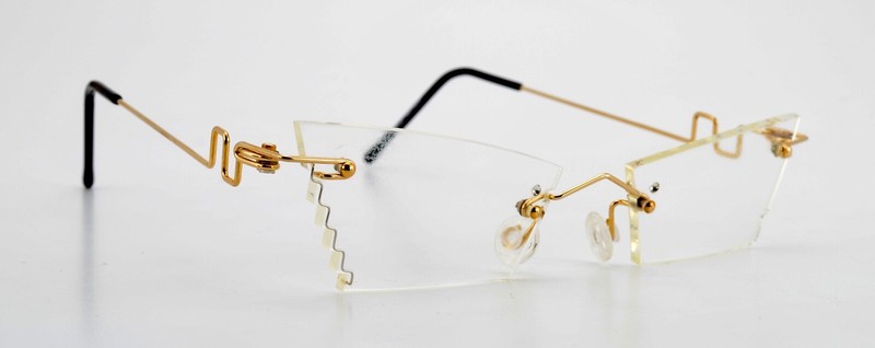 TOMS Design Germany 80s Vintage Eyeglasses Lady Drill Glasses Rhinestone Gold... gallery
