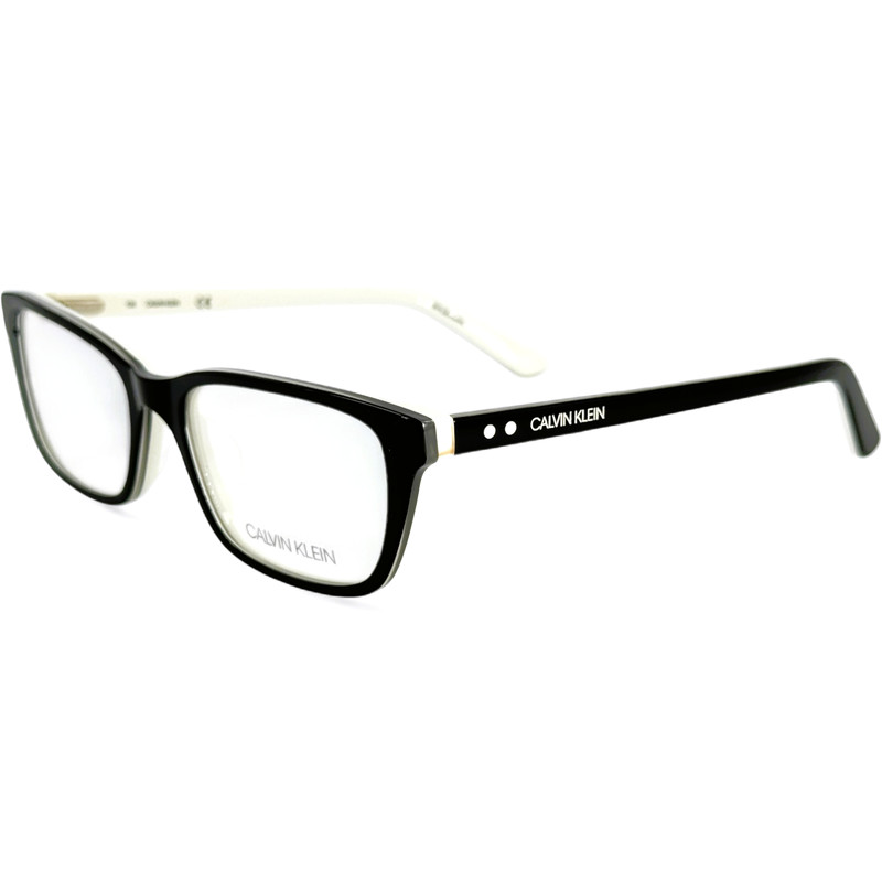 Calvin Klein CK18541 Womens Plastic Eyeglass Frame 002 Black White 52-17