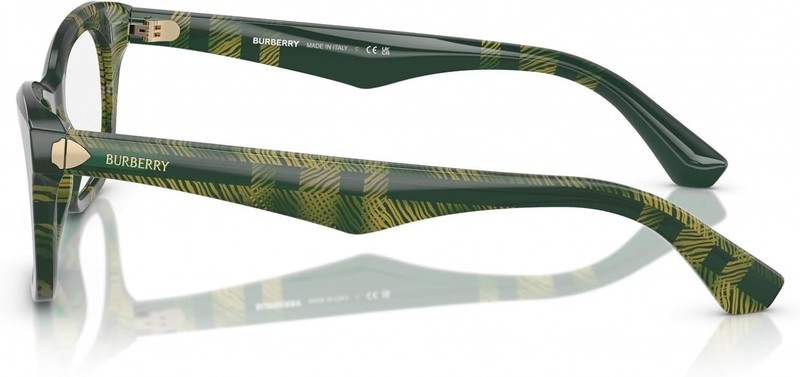 Burberry BE2422F 4125 Eyeglasses 50mm Check Green / Clear Demo Lens gallery