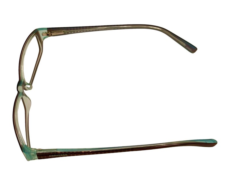 Converse Mens Rectangle Brown Plastic Eyewear Frame Black Top. 52mm gallery