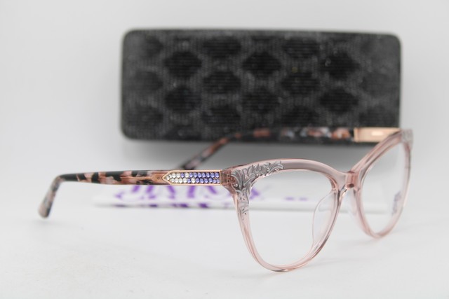 NEW JIMMY CRYSTAL NEW YORK BALI TEA BROWN HAVANA GOLD AUTHENTIC EYEGLASSES 53-17 gallery