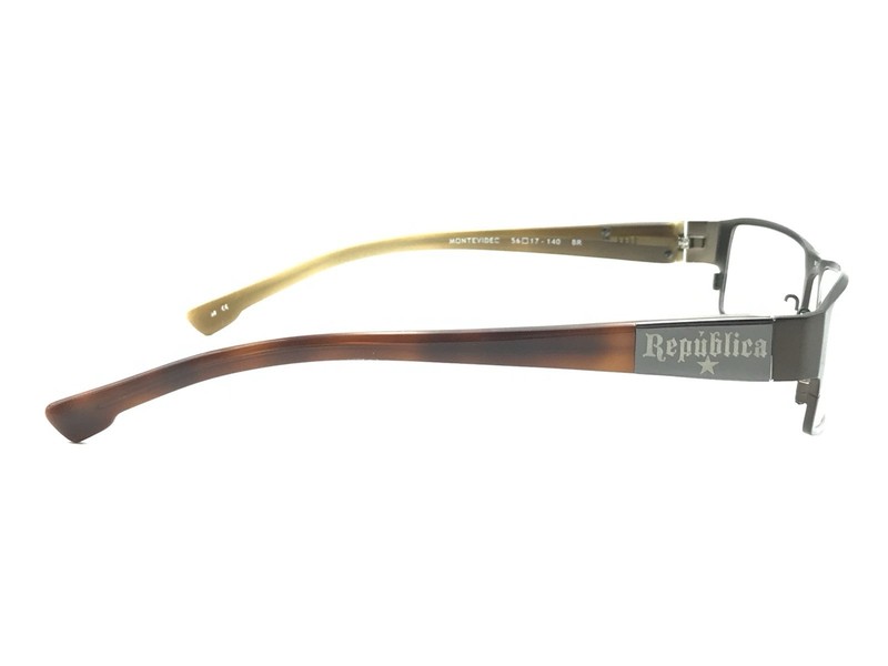 REPUBLICA MONTEVIDEO BR Brown Tortoise Rectangular Eyeglasses Frames 56-17 140 gallery